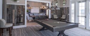 Beautiful pool table in a modern home