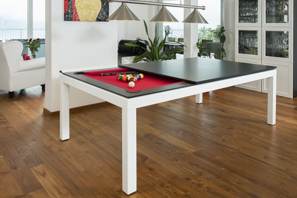 white powder coated table fusion pool table